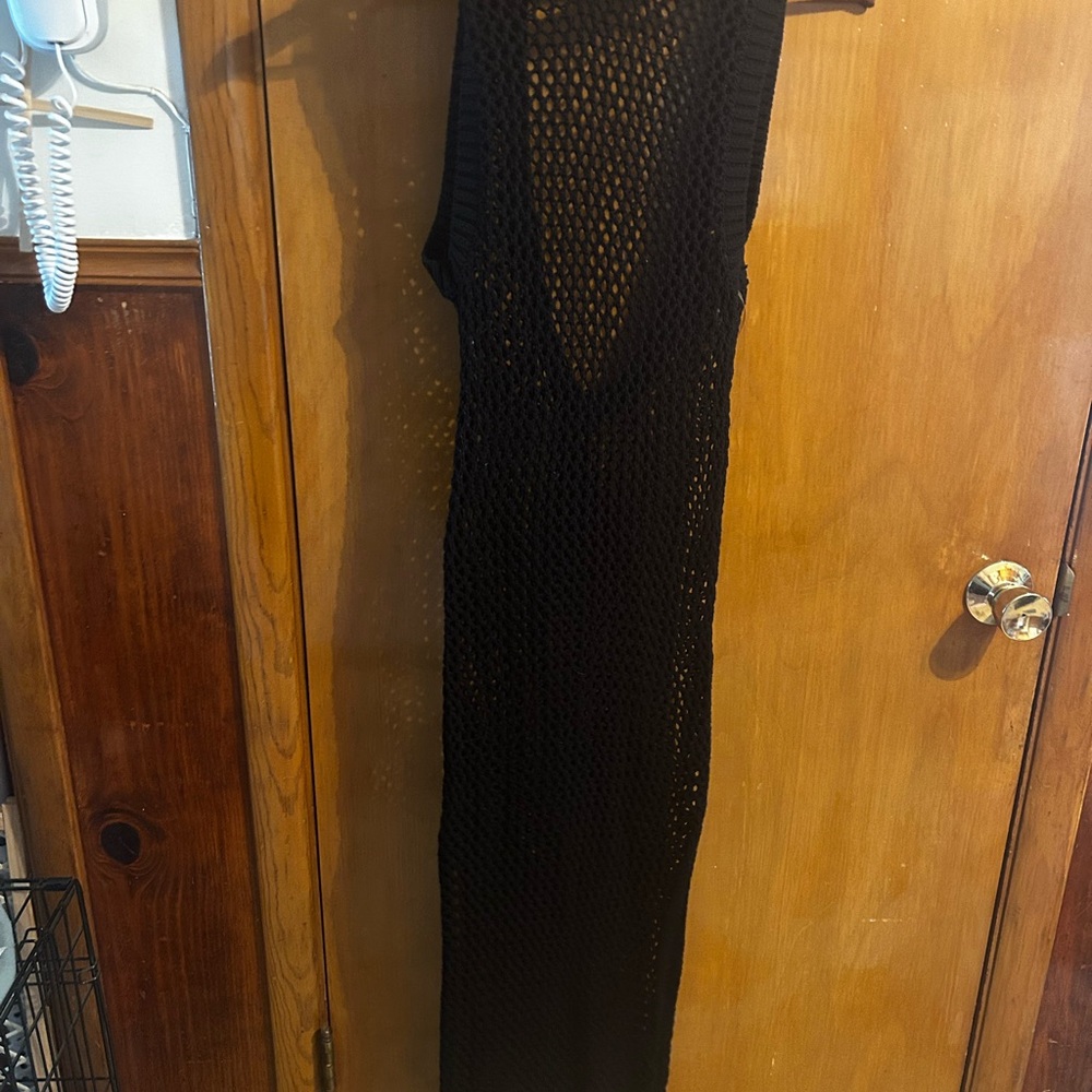 Beach Riot Black Sleeveless Plunge Maxi Dress